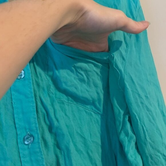 Bella Dahl Anthropologie Aquamarine Button Shirt - Picture 5 of 7